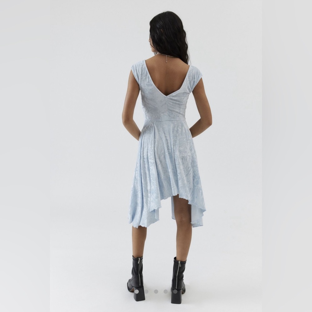 NWOT Urban Outfitters Corina Velvet Short Sleeve Minidress - Picture 3 of 5